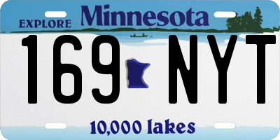 MN license plate 169NYT