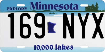 MN license plate 169NYX