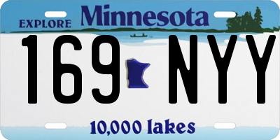 MN license plate 169NYY