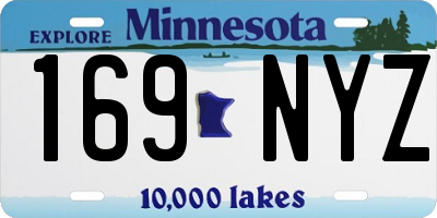MN license plate 169NYZ