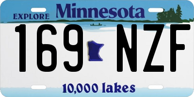 MN license plate 169NZF