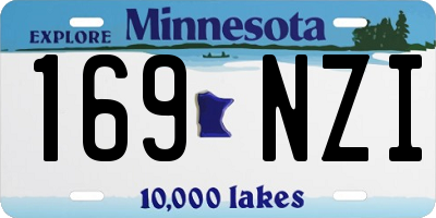 MN license plate 169NZI