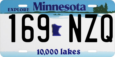 MN license plate 169NZQ