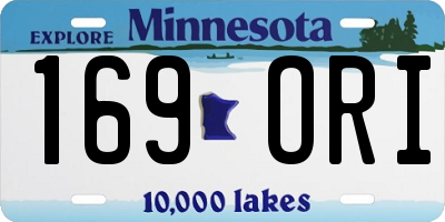 MN license plate 169ORI
