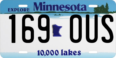 MN license plate 169OUS