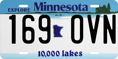 MN license plate 169OVN