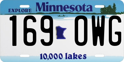 MN license plate 169OWG