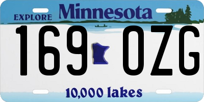 MN license plate 169OZG