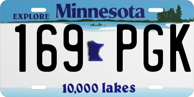 MN license plate 169PGK