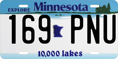 MN license plate 169PNU