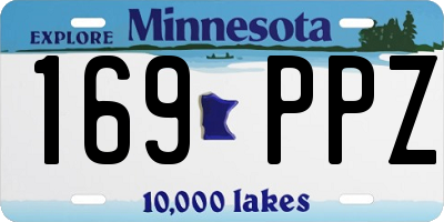 MN license plate 169PPZ