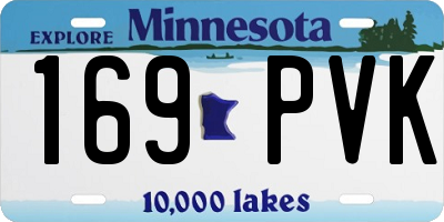 MN license plate 169PVK
