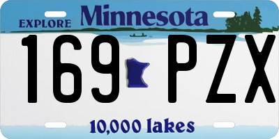 MN license plate 169PZX