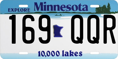 MN license plate 169QQR