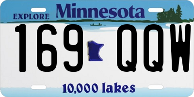 MN license plate 169QQW