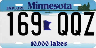 MN license plate 169QQZ