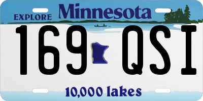 MN license plate 169QSI