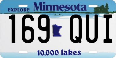 MN license plate 169QUI