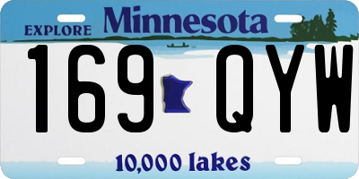 MN license plate 169QYW
