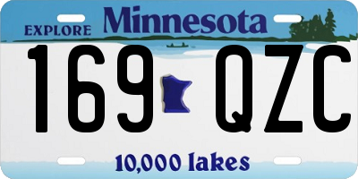 MN license plate 169QZC