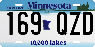 MN license plate 169QZD