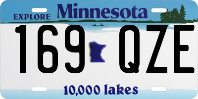 MN license plate 169QZE