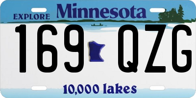 MN license plate 169QZG