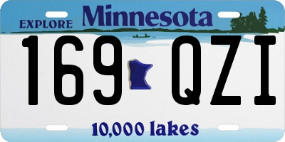 MN license plate 169QZI