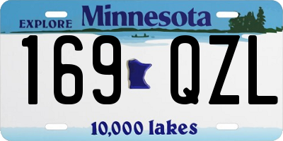 MN license plate 169QZL
