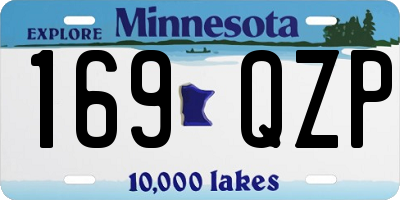 MN license plate 169QZP