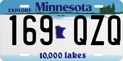 MN license plate 169QZQ