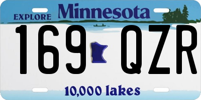 MN license plate 169QZR