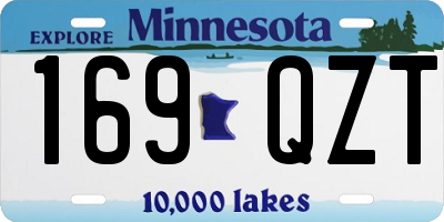MN license plate 169QZT