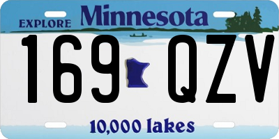 MN license plate 169QZV