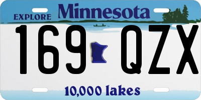 MN license plate 169QZX