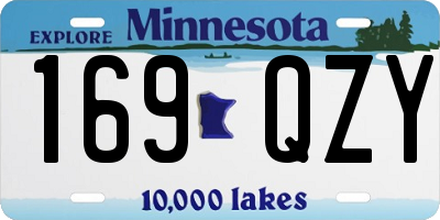 MN license plate 169QZY