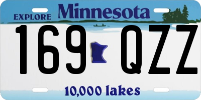 MN license plate 169QZZ