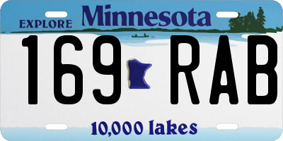 MN license plate 169RAB