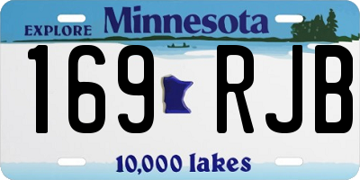 MN license plate 169RJB