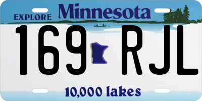 MN license plate 169RJL