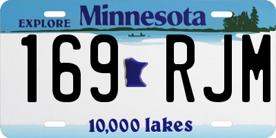 MN license plate 169RJM