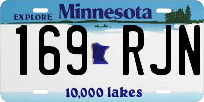 MN license plate 169RJN