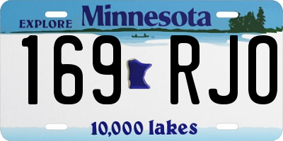 MN license plate 169RJO