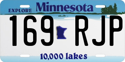 MN license plate 169RJP