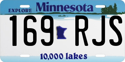 MN license plate 169RJS