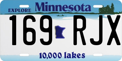 MN license plate 169RJX