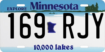 MN license plate 169RJY