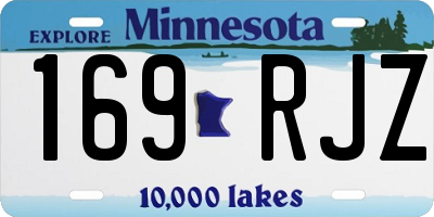 MN license plate 169RJZ