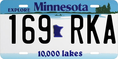 MN license plate 169RKA
