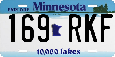 MN license plate 169RKF